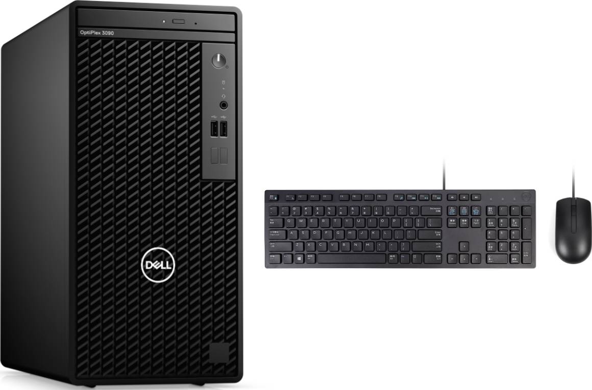 Dell OptiPlex 3090 Tower Desktop PC, 10th Gen Intel Core i5-10505 Processor, 4GB DDR RAM, 1TB HDD, Intel UHD Graphics 630, Optical Drive, With Wired English Keyboard and Mouse, Black | OptiPlex 3090