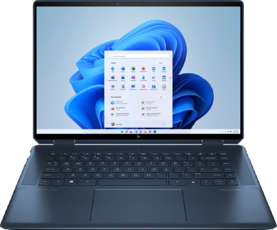 HP Spectre X360 16-F0013DX 16" 3K+ Touch 2-In-1 Laptop, 11th Gen Core i7-11390H 5.0 GHz, 16GB DDR4 RAM, 512GB SSD + 32GB, Intel Iris Xe, FP Reader, Eng KB, Windows 11 Home, Noturne Blue | 4M143UA