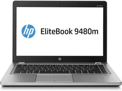 Renewed - HP Elitebook Folio 9480M Laptop, 14" Diagonal HD Display, Intel core i5-4310M 2.70Ghz Processor, 8GB RAM, 256GB SSD Storage, Windows10, Silver | Elitebook Folio 9480M