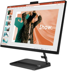 Lenovo IdeaCentre AIO 3 27IAP7 Desktop Computer, 27" FHD IPS Display, Intel Core i5-12450H CPU, 8GB RAM, 512GB SSD, Intel UHD Graphics, Wireless Mouse & ENG-ARB K/B, Free DOS, White | F0GJ00KJAX