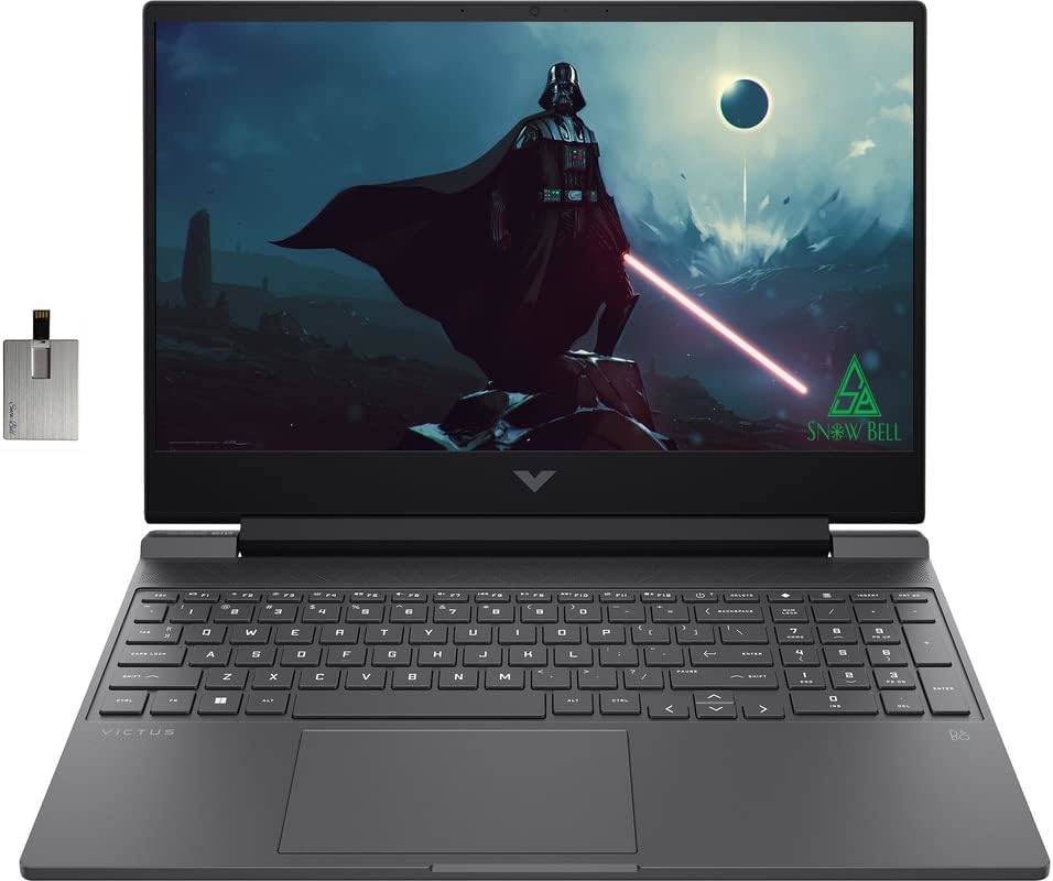 HP 2022 Victus 15.6" 144Hz Gaming Laptop, Intel 12th Core i5-12450H, 32GB RAM, 1TB PCIe SSD, NVIDIA GeForce GTX 1650 Graphics 4GB, Backlit Keyboard, Windows 11 Pro, Mica Silver, 32GB USB Card