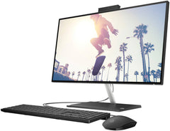 HP 24-cb1022nh Bundle AIO Desktop Computer, 23.8" Diagonal, FHD VA Display, Intel Core i5-1235U, 8GB RAM, 512GB SSD, HP 225 Black Wired KB & Mouse, Free DOS, Black | 6V340EA#BH5