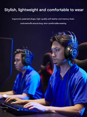 KINBAS-Wrangler 7.1 Surround Sound Gaming Headset – Wired USB Head-Mounted E-Sports Headset with Microphone