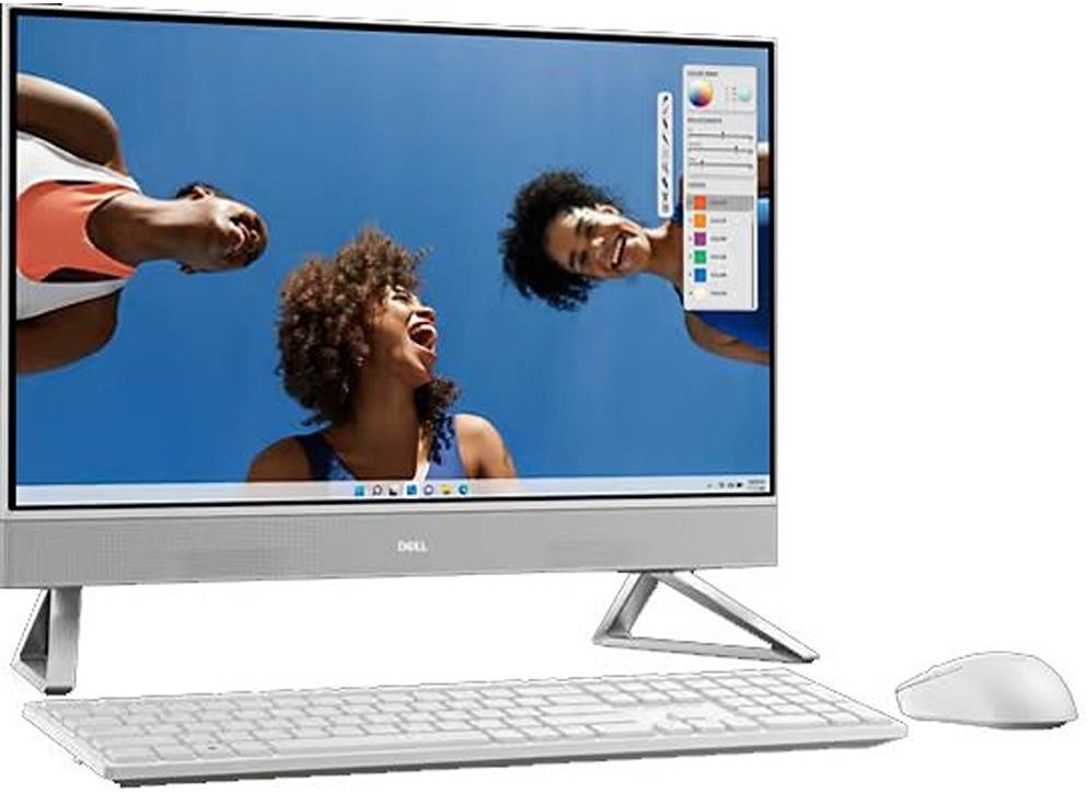 Dell Inspiron 5420 AIO Desktop Computer, 23.8" FHD Touch Display, Intel Core i7-1355U, 16 GB RAM, 512 GB SSD, Intel Iris Xe Graphics, Wireless ENG-ARB K/B & Mouse, Win11, White | INS-5420-AIO-1256