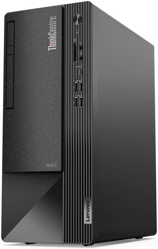 Lenovo ThinkCentre Neo 50t Desktop Computer, Intel Core i7-12700 Processor, 4GB RAM, 1TB HDD, Intel UHD Graphics 770, USB Calliope Black Mouse & ENG(UK) Keyboard, FreeDOS, Black | 11SE000VGP