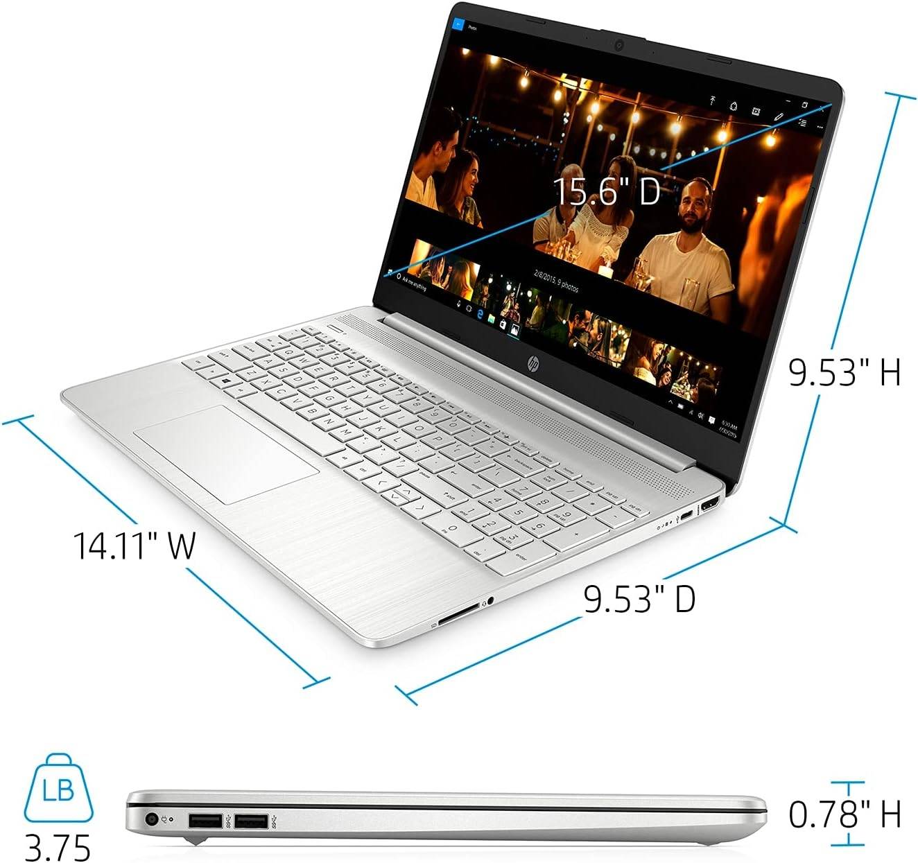 HP Pavilion Laptop (2022 Model), 15.6" HD Display, AMD Ryzen 7 5700U (Beats i7-11370H), 32GB RAM, 1TB PCIe SSD, Wi-Fi 6, USB-C, Long Battery Life, Windows 11, Natural Silver