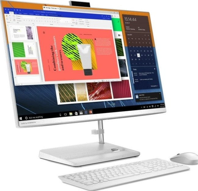 Lenovo Ideacentre AIO 3 27" All-in-One IPS Display, Intel Core i7-1165G7 2.8 Ghz, 16GB RAM, 1TB HDD, DVD RW, Wireless Keyboard and Mouse, Non Touch, White, DOS | F0FW005AAX